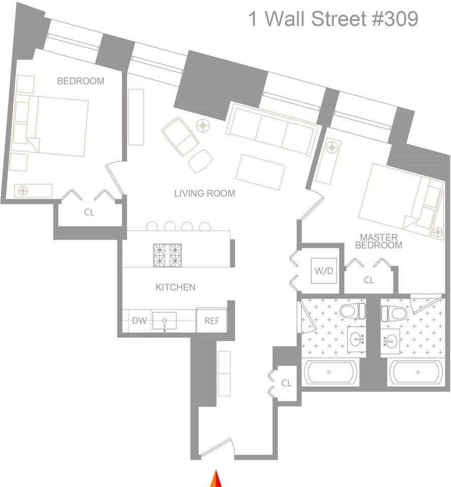 1 Wall Street Court, Unit 309 — photo 4