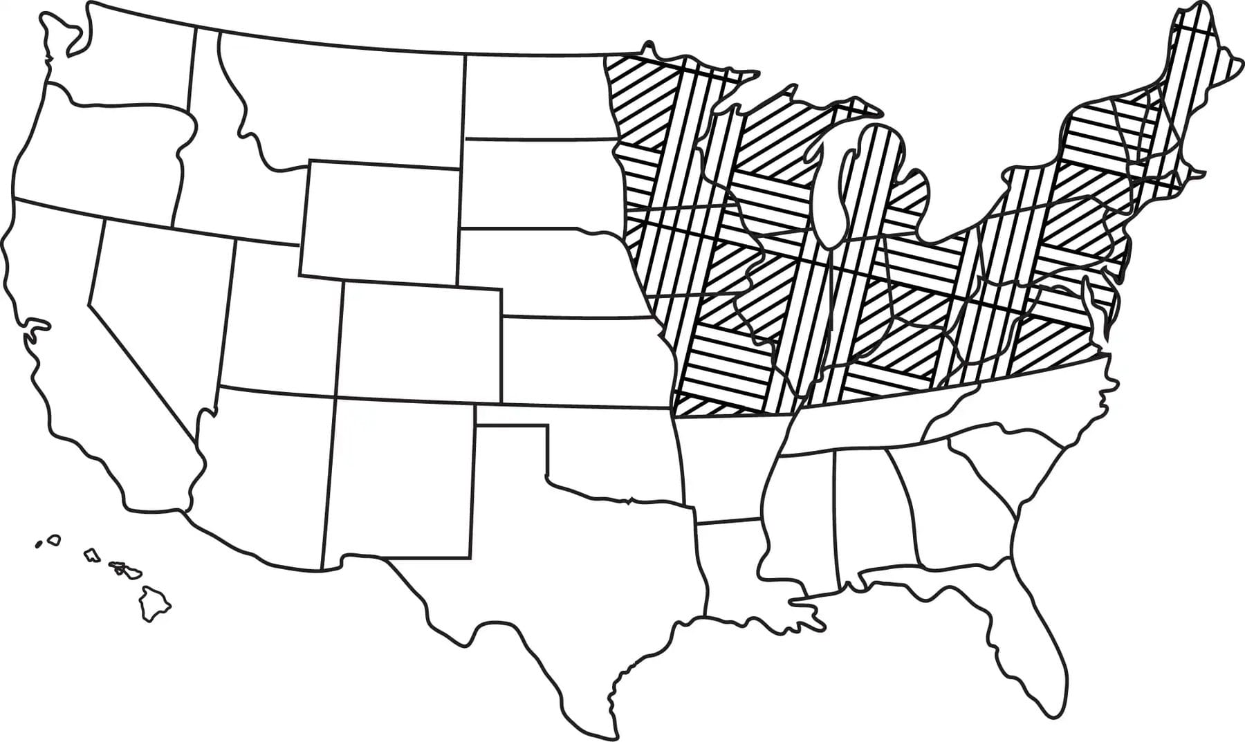 Northeast ranches region map
